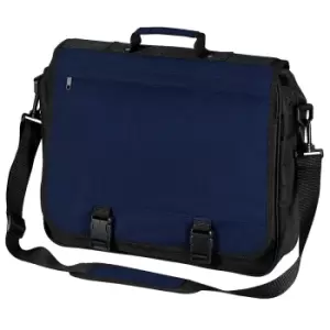 image of Bagbase Portfolio Briefcase Bag (15 Litres) (pack Of 2) (one Size, French Navy)