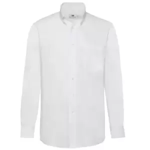 Image of Fruit Of The Loom Mens Long Sleeve Oxford Shirt (3XL) (White)