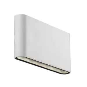 image of Kinver LED Dimmable Outdoor Up Down Wall Lamp White, IP54, 3000K