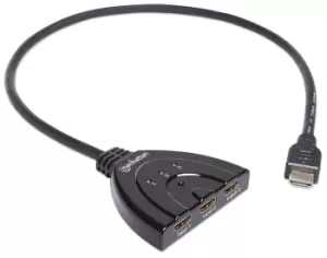 Image of Manhattan HDMI Switch 3-Port, 1080p, Connects x3 HDMI sources to...