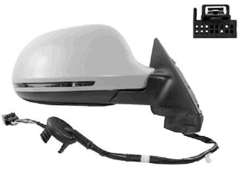 Image of VAN WEZEL 0334806 Wing mirror * HAGUS * Right, Heatable, primed Outside Mirror (50)