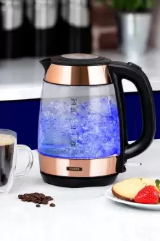 image of Tower 3000w Glass Kettle - Gold