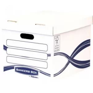 Image of ValueX Storage Box Board White and Blue (Pack 10)