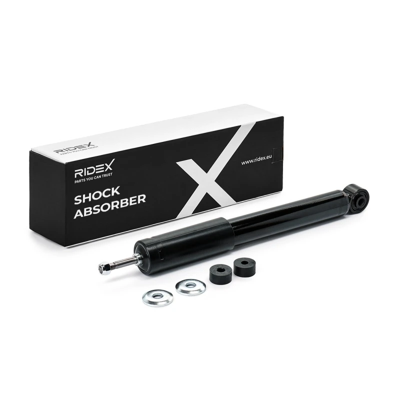 Image of RIDEX 854S19159 Shock absorber Front Axle, Gas Pressure, Monotube, Absorber does not carry a spring, Top pin Shock Absorber (854)