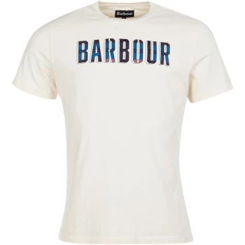 Image of Barbour Lomand Logo T-Shirt - white WH52