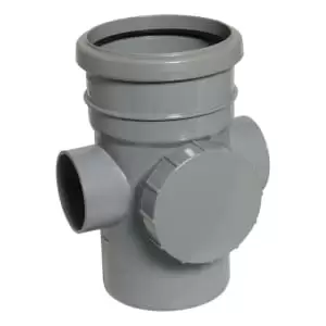 image of FloPlast 110mm Soil Access Pipe - Grey