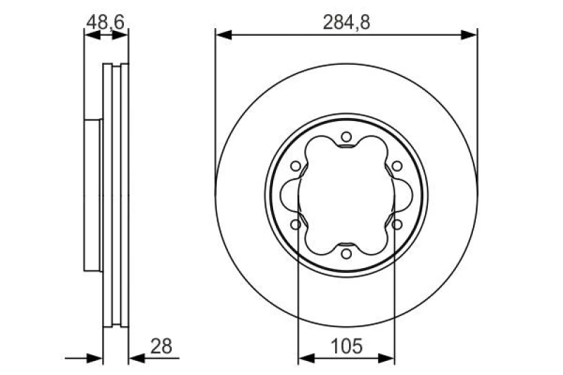 Image of Bosch 0 986 479 R27 Brake disc Vented, Oiled Brake Disc (82)