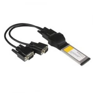 image of StarTech.com 2 Port Native ExpressCard RS232 Serial Adapter Card with 16950 UART