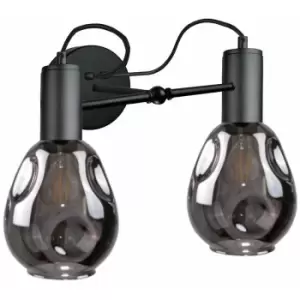 image of Keter Kari Wall Lamp Black, 25cm, 2x E27