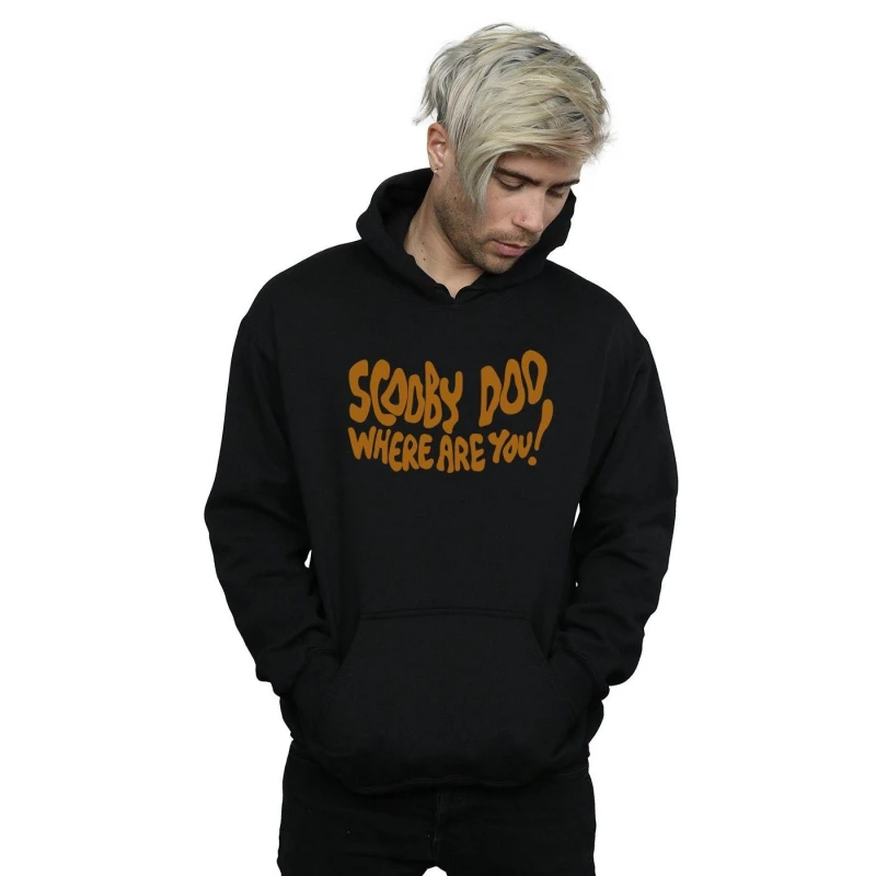 Image of Scooby Doo Scooby Doo Men Where Are You Spooky Hoodie in Black Size: Small Black S Male 5057864685039