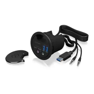 Image of ICY BOX USB 3.0 Desk Hub with Type-C, Type-A and audio