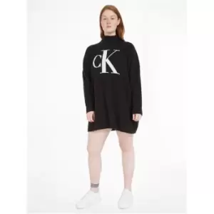 Image of Calvin Klein Jeans Oversized Ck Sweater - Black