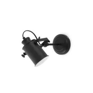 Image of List 1 Light Indoor Adjustable Wall Spotlight Black, E27