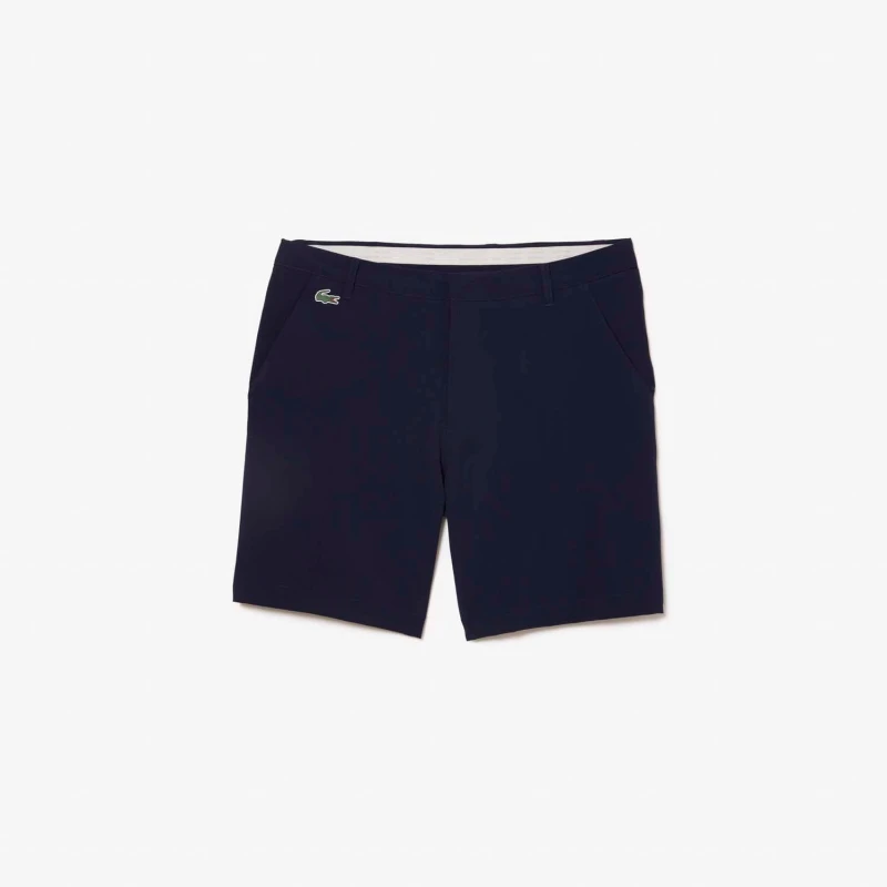 Image of Lacoste Lightweight Stretch Golf Bermuda Shorts - Blue Blue 40