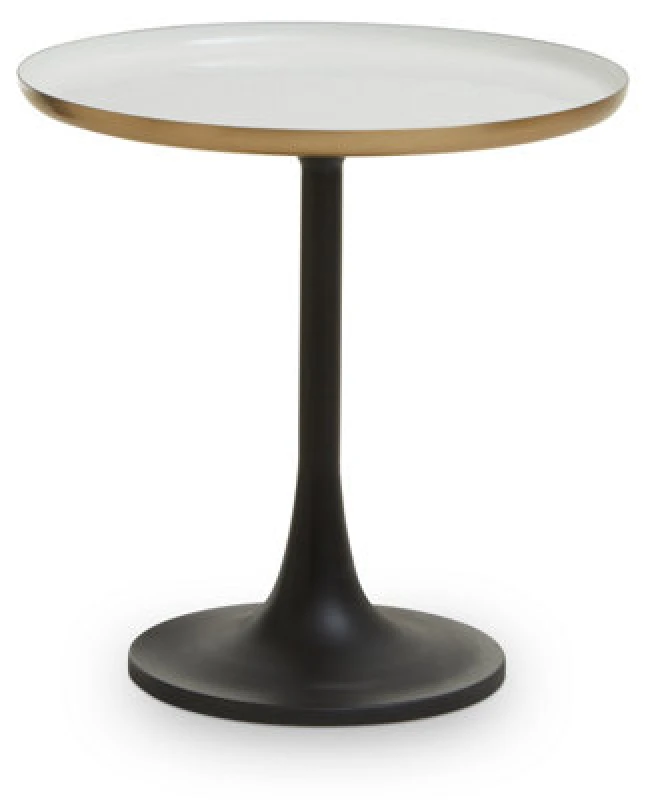 Image of Premier Housewares Corra Side Table With Column Base Black