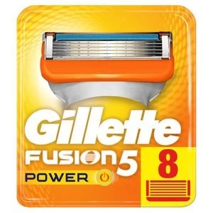 image of Gillette Fusion Power Mens Razor Blades 8 Count