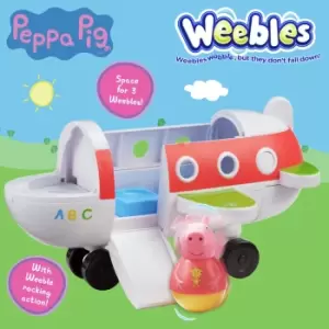 Image of Weebles Peppa Pig Push Along Wobbly Plane
