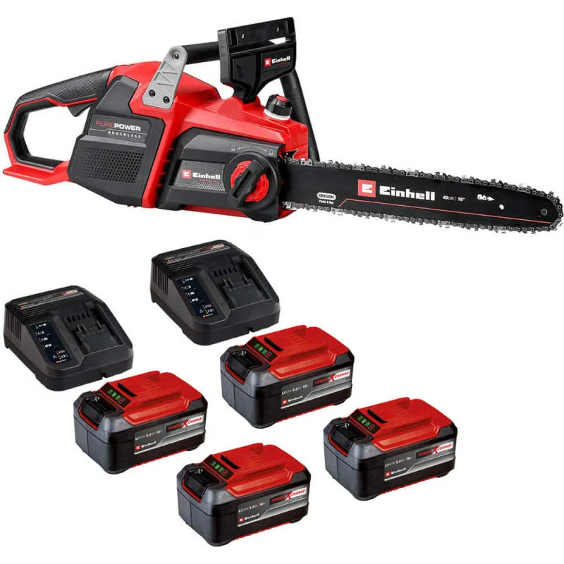 Image of Einhell Professional GP-LC 36/40 Li BL 36v Cordless Brushless Chainsaw 400mm GP-LC 36/40 Li BL Batteries: 4 x 5.2ah Li-ion