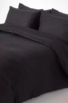 Image of Egyptian Cotton Stripe Duvet Cover and Pillowcase 330 TC