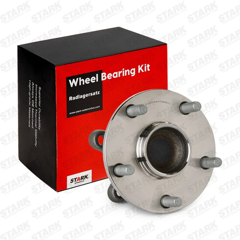 Image of STARK SKWB-0180376 Wheel bearing kit Front Axle Left, with wheel hub Wheel Bearing Kit (654)