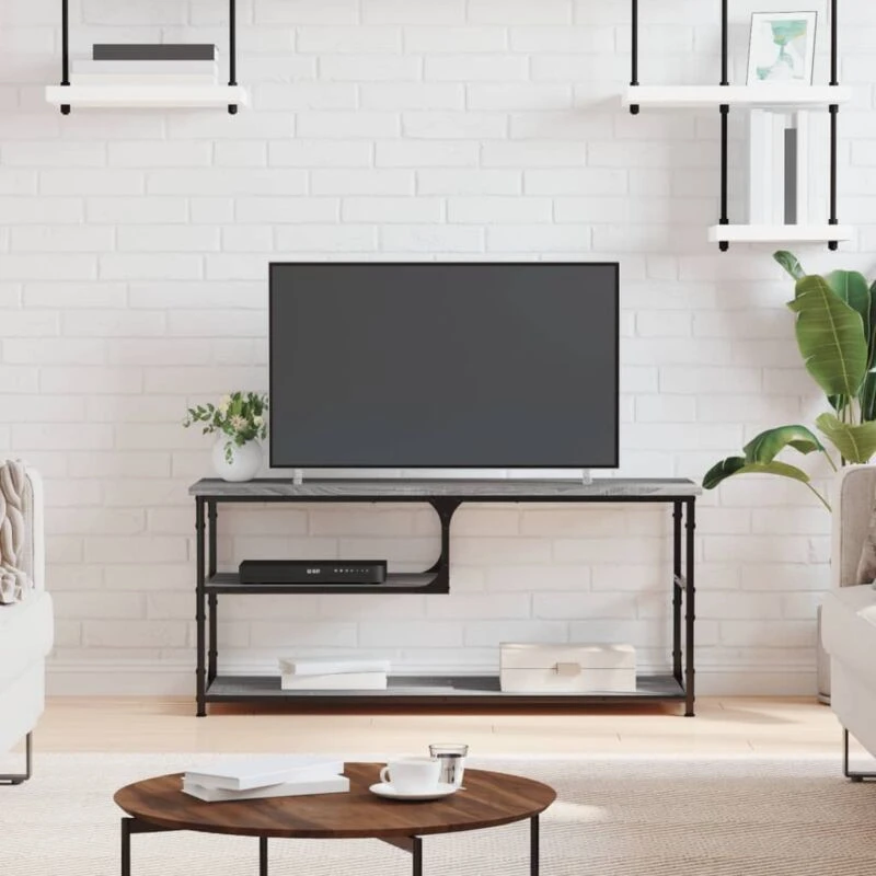 Image of VIDAXL TV Cabinet Grey Sonoma 103x38x46.5cm Engineered Wood and Steel vidaXL 8720845774431