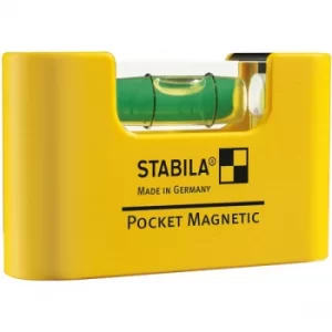 image of Stabila 17774 Pocket Magnetic Mini Spirit Level 7cm