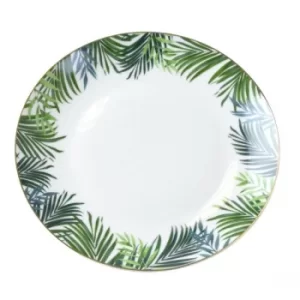 image of Dinner Plate Palm Leaf Emerald Eden design