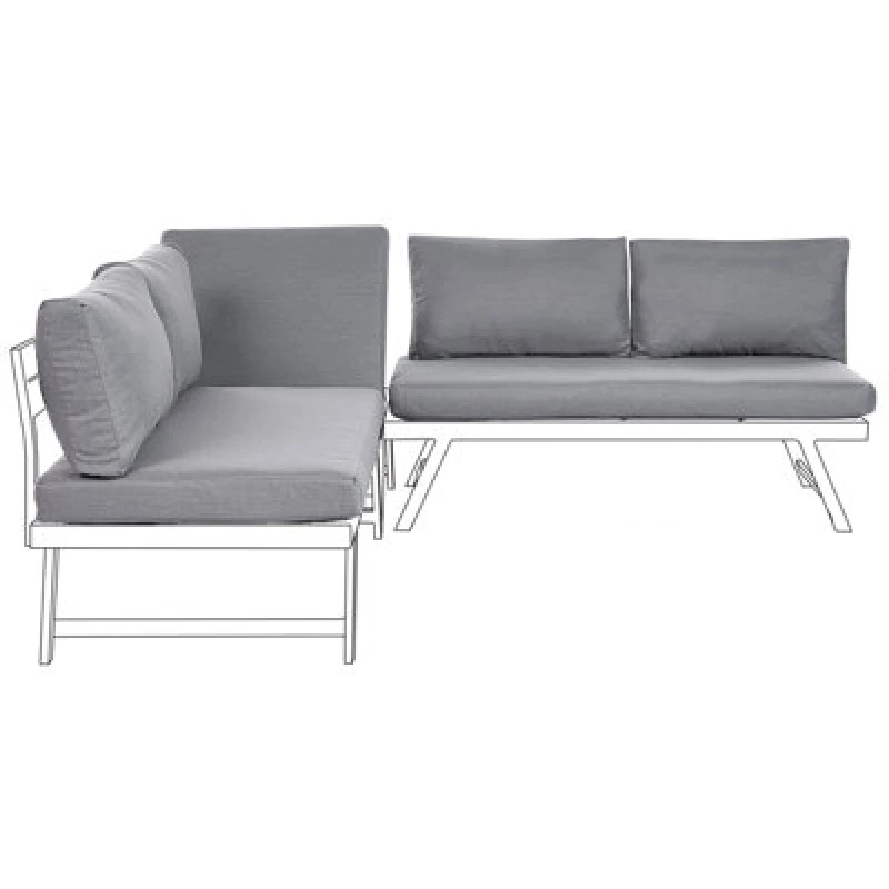 Image of Beliani Outdoor Cushion Cover Set Coccorino Dark Grey