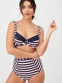 Image of Panache Lucile Balconnet Bikini Top - Navy/Stripe, Navy Stripe, Size 30E, Women
