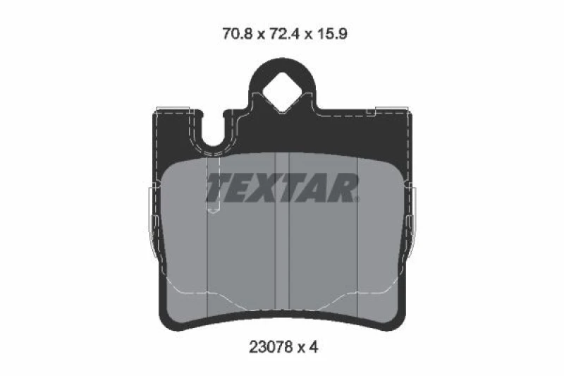 Image of Brake pad set TEXTAR 2307801