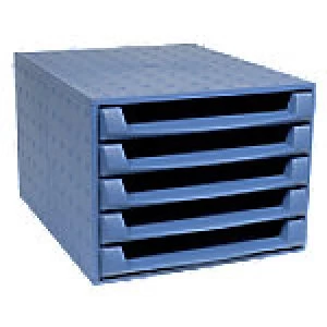 Image of Exacompta Drawer Unit 221101D Polypropylene Blue 28.4 x 38.7 x 21.8 cm
