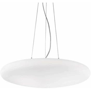 image of Ideal Lux Lighting - Ideal Lux Smarties Bianco - 5 Light Large Ceiling Pendant White, E27