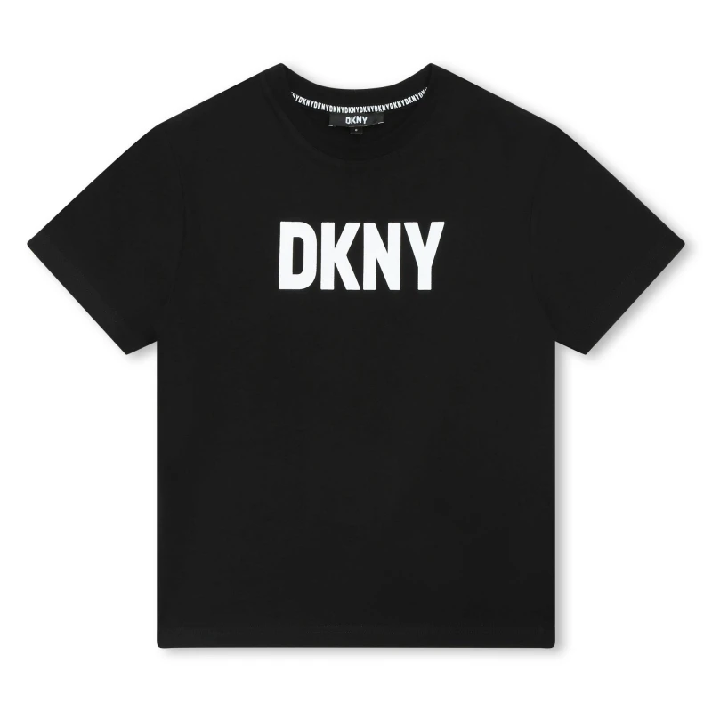 Image of DKNY Kids Logo T-Shirt Black 09B male 6Y