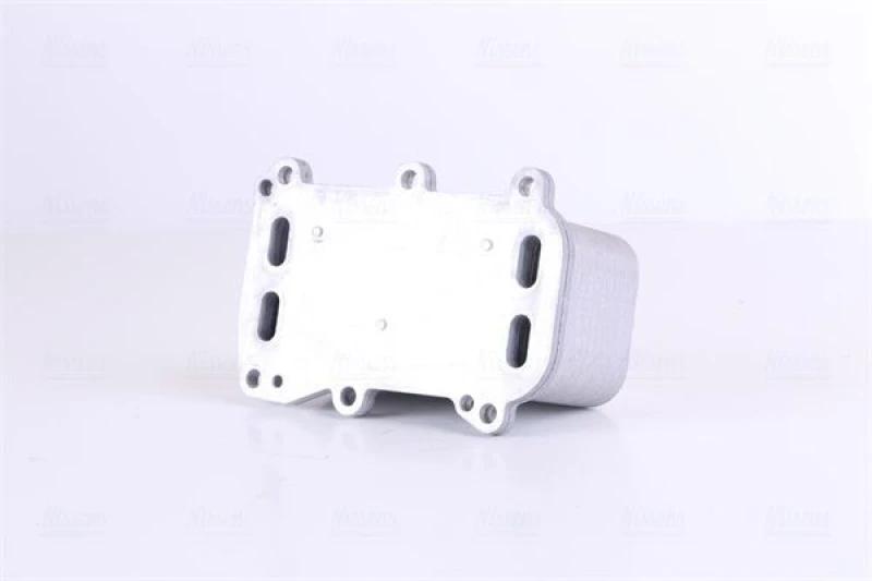 Image of NISSENS 91253 Oil Cooler without gaskets/seals, without filter Aluminium Oil Cooler,engine oil (469)