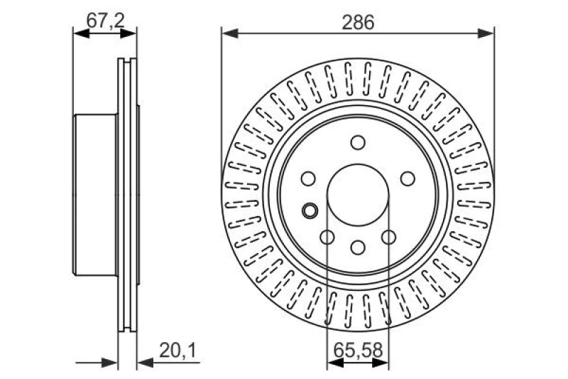 Image of Bosch 0 986 479 394 Brake disc Vented, Oiled Brake Disc (82)