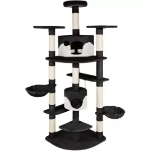 image of Tectake Cat Tree Scratching Post Fippi - Black/White