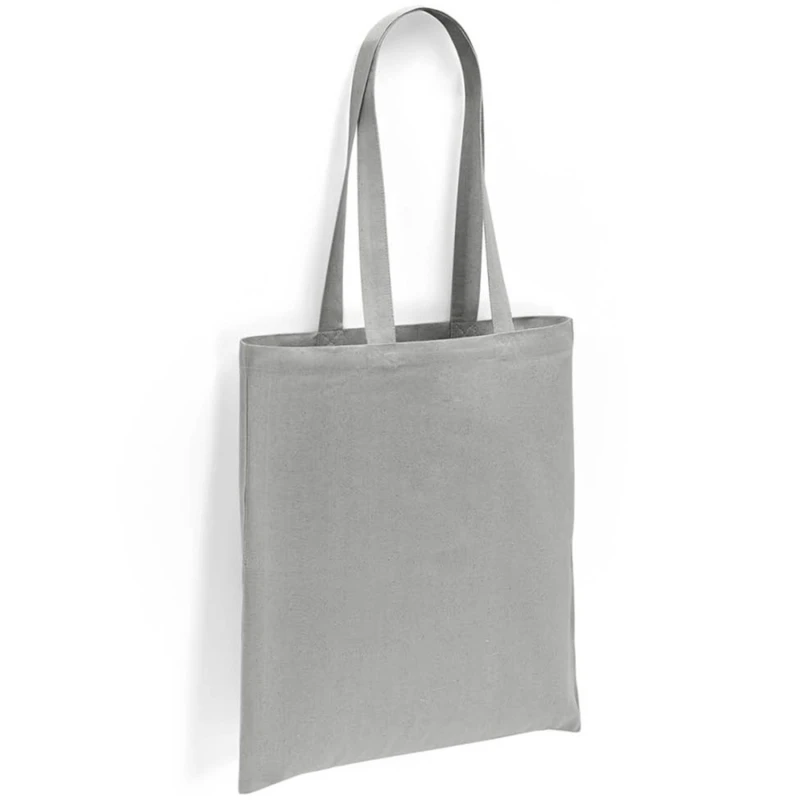 Image of Brand Lab Womens Cotton Long Handle 10L Tote Bag in Silver Silver Female One Size