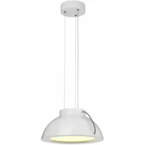 Image of 1 Bulb Ceiling Pendant Light Fitting White Painted LED 20W Bulb