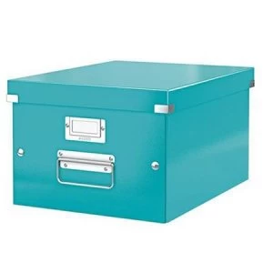 image of Leitz Click and Store A4 Medium Storage Box Ice Blue