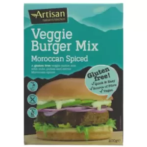 image of Artisan Grains Moroccan Spiced Veggie Gluten Free Burger Mix - 200g x 6 (Case of 1)