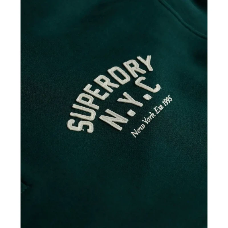Image of Superdry Sweatshirt 1/2 zip woman Superdry Country Club Applique Vert Female XS