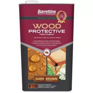 image of Barrettine - Nourish & Protect Wood Protective Treatment Dark Brown 5L