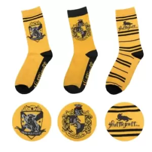 Image of Harry Potter Socks 3 Pack Hufflepuff