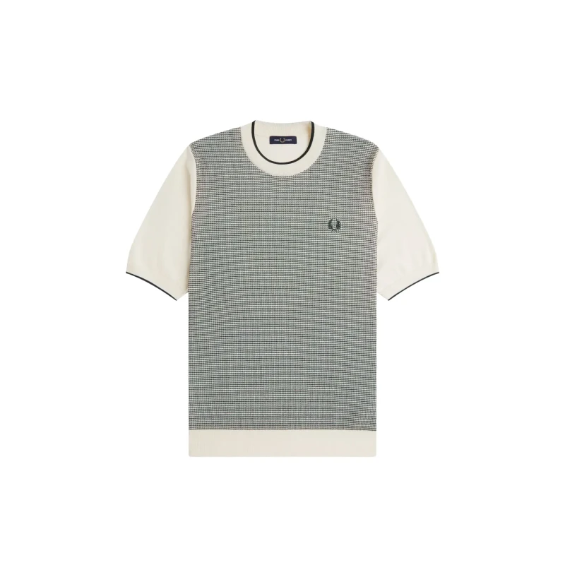 Image of Fred Perry Tonic waffle knit T-Shirt Fred Perry Gris Male M