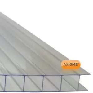 Image of Axiome Clear Polycarbonate Multiwall Roofing Sheet (L)4M (W)1050mm (T)10mm