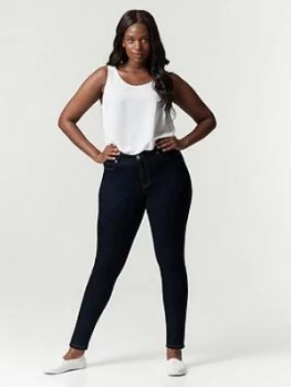 Image of Evans Regular Indigo Skinny Jeans - Indigo, Size 18, Women
