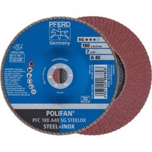 image of PFERD 67704185 POLIFAN-serrated washer PFC 180 A 40 SG STEELOX Diameter 180 mm 10 pc(s)