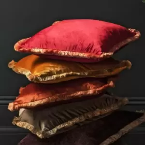 Image of Gallery Direct Ombre Velvet Cushion / Ochre