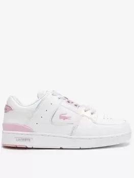 Image of Womens Lacoste Court Cage Synthetic Trainers Size 3 UK White