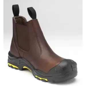 Image of JCB Dealer Safety Work Boots Brown - Size 8